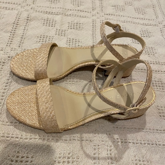 Copper Key Waltz Raffia Block Heel Sandals size 9 NEW w/o box crochet summer - Picture 2 of 7